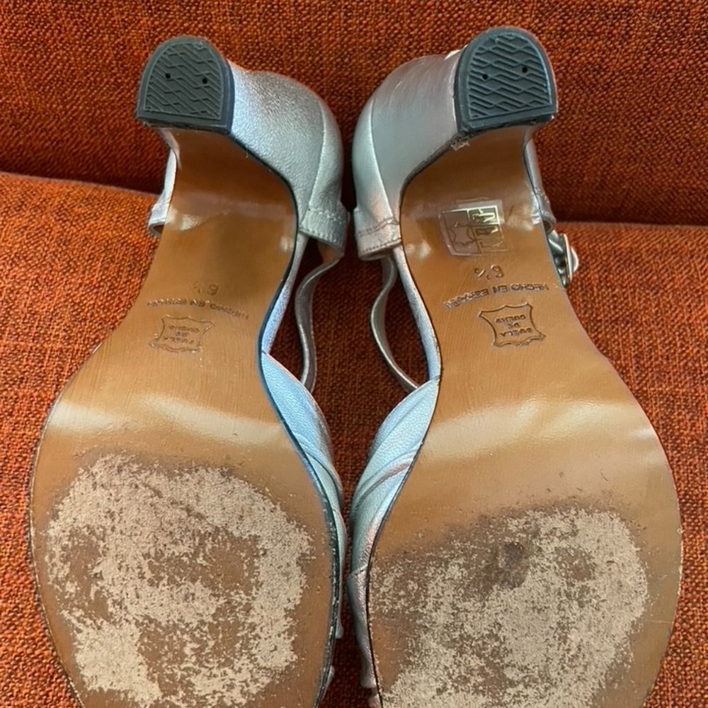 Re-mix Retro 1920s Silver Pumps "Ritz" - Size 6.5 - Picture 7 of 8